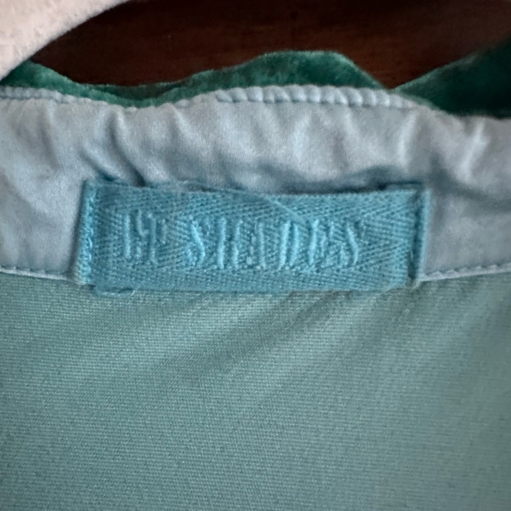 CP Shades Emerald Green Velvet Button-Up Blouse - Picture 6 of 7